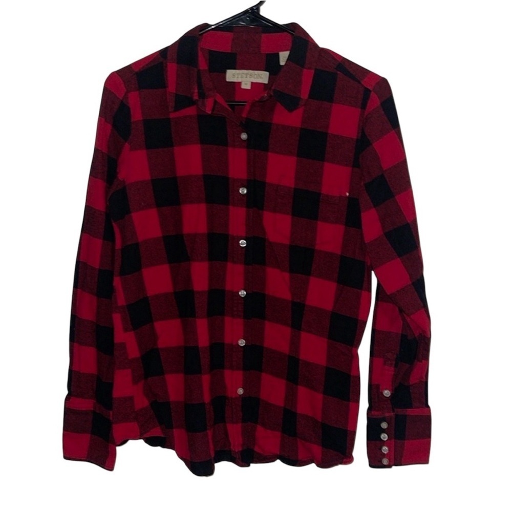 Buy Now🌺STETSON BUFFALO PLAID BUTTON DOWN FLANNEL SHIRT